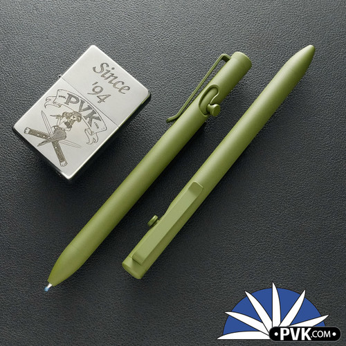 Tactile Turn Bolt Action Pen, Tonal Forest Cerakoted Titanium, Standard Size 5.6"