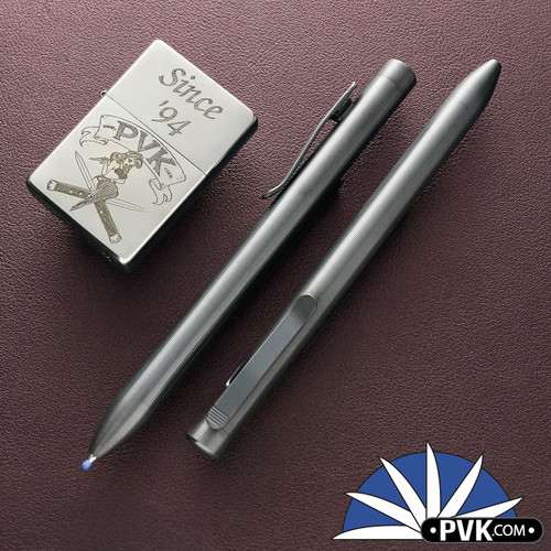 Tactile Turn Clip Action Pen, Black DLC Titanium, Standard Size 5.6"