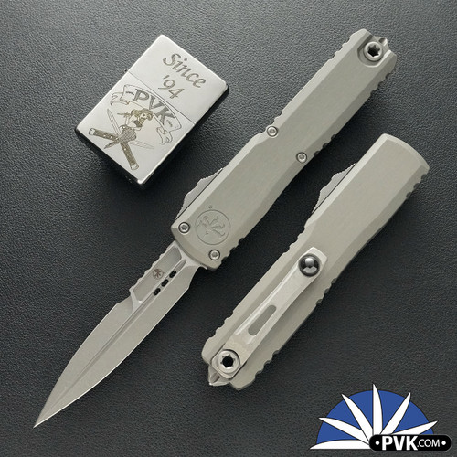 Microtech Ultratech ZBP 1120-10APNC, Apocalyptic Bayonet Blade, Natural Clear Handle