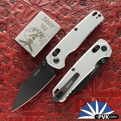 Kershaw Bel Air Beskar 6105RAWBLK, Black Magnacut Blade, Raw Aluminum Handle