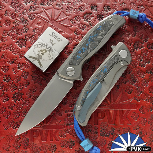 Shirogorov Knives FB Special Edition F95NL - 2026, Stonewashed Magnacut Blade, Titanium Handles W/Glacier TechnoCarbo Inlays & MRBS