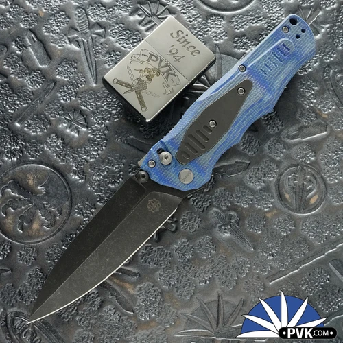 Thermic Tactical Plasma 2026A Task Lock, M390 Spear Point Blade, Blue Micarta Handles W/Titanium Accents