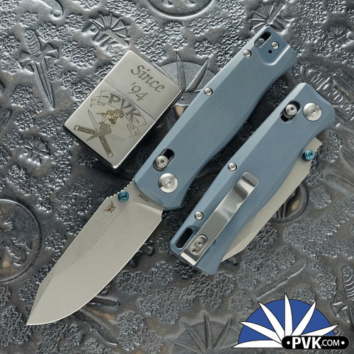 Flytanium Beef Folder, Stonewashed 14C28N Blade, Slate Blue G10 Handle