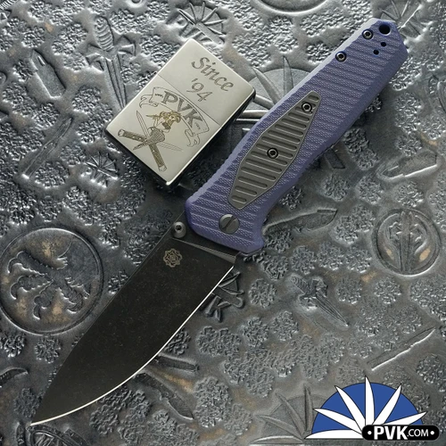 Thermic Tactical Plasma 2026C Liner Lock, M390 Drop Point Blade, Navy Blue G10 Handles W/Titanium Accents