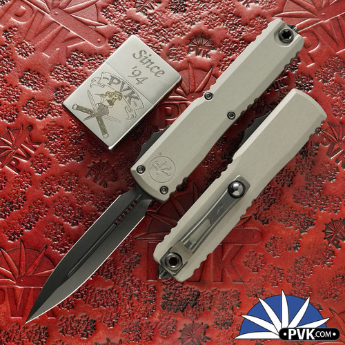 Microtech Ultratech ZBP Gen 3 1122-1DLCTNCS, Double Edge DLC Blade, Natural Clear Handle, Signature Series
