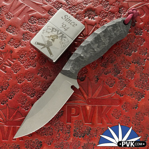 Auxiliary Manufacturing X Hensley Knives Wendigo, S35VN Blade, Carbon Fiber Handle