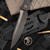 Microtech Socom Alpha 113-1DLCCFS Single Edge DLC Blade, Carbon Fiber Handle Bronze Hardware Signature Series