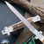 AKC X-treme 11" Shadow Switchblade (Bolster Release) Stonewash Bayonet, Stag Scales.