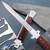 AKC X-treme 11" Shadow Switchblade (Bolster Release) Stonewash Bayonet, Snake Wood Scales.