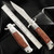 CZ Hilt Hidden Release Automatic, Polished Clip Point, Rose Wood Scales