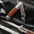 CZ Hilt Hidden Release Automatic, Polished Clip Point, Rose Wood Scales