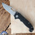 Demko Knives MG AD20S Shark-Lock Stonewash Clip Point Blade, Carbon Fiber Textured Handles