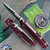 Demko Knives MG AD20S Shark-Lock Stonewash Clip Point Blade, Ruby Red G10 Textured Handles