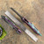 EOS Mini Nautilus Cleaver Acid Wash Blade, Green Ano Ti Insert, Purple Ti Frame W/ Green Anodized Accents "Joker"