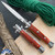 Frank B Italian Stiletto 9" Bayonet Red Wood (23CM)