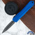 Heretic Knives Manticore-S Double Edge DLC Black Blue Camo Carbon Blue Handle