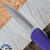 Heretic Knives Manticore-S Double Edge Stonewash Blade, Purple Frag Handle