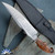 Jan Hafinec Large Bowie C105 Carbon Steel W/Hamon, Iron Wood Handle W/Aged Bronze