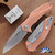 Kershaw Natrix XL Sub-Frame Lock Flipper, 7008CU 3.75" Stonewash Blade, Copper Handle