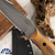 Kramer Custom Knives Partisan Field Knife 3V Blade , Natural Micarta Handles