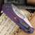 Medford Praetorian Slim Flipper Tumbled Tanto, Faced Violet Ti