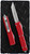 Microtech Ultratech D/A OTF Tri-Grip Tanto Stonewash Finish Fully Serrated Red Handle