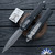 Microtech Dirac Delta 227-10AP Apocalyptic Blade, Black Handle
