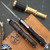 Microtech UTX-85 232-1SB Double Edge Dirty White Blade, Black Handle Steamboat Willie