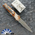 Piranha Mini-Guard, Camo Handle, Stonewash Plain Blade