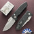 Protech Les George SBR Auto 405, Stonewashed/ Satin Drop Point Blade, Textured Black Handle