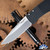Protech Magic "Whiskers" Hidden Scale Release Auto BR-1.3 Stonewash Blade, Solid Black Handle W/ Textured Bolster