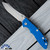 Hinderer XM-18 3.5″ Skinner Stonewash S45VN Blade, Blue G10 Scale