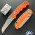 Spyderco C165GSBOR Autonomy H-1 Serrated Blade, Orange G10 Handle