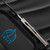 Skiff Made Blades Drifter, Satin, Milled Titanium, Ice Blue Ano,  HW Zirc Accents #278