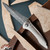 TiNives 3.25 Auto Devin Thomas Fireball Damascus Blade, Titanium Handles