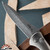 TiNives 3.25 Auto Devin Thomas Fireball Damascus Blade, Titanium Handles
