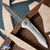 TiNives 3.25 Auto Devin Thomas Twist Damascus Blade, Titanium Handles