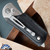 TiNives 3.25 Auto Devin Thomas Twist Damascus Blade, Titanium Handles