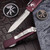 Microtech Ultratech 121-10MR Single Edge Stonewash Blade, Merlot Handle