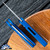 Protech Sprint 2905-Blue Automatic Knife Stonewash Blade Blue Handle