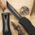 Microtech Hera 919-1DLCTFRSH Hellhound DLC Blade, Black Frag Handle Shadow Signature Series