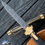 AGA Campolin ZERO+ Limited Edition 2024 Twist Damascus Bayonet Blade, Carbon Fiber Handle,  Gold Plated HW LTD