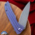 John Gray Slitter, Blasted & Tumbled S90V Blade, Blue & Purple Textured Titanium Handle