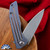 John Gray Slitter, Blasted & Tumbled S90V Blade, Blue & Bronze Textured Titanium Handle
