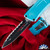 Microtech Combat Troodon Gen 3 1142-3TQ Double Edge Full Serrated Black Blade, Turquoise Handle