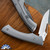 Tuch Knives Klick Dual Action Scale Release Belt Satin Blade, Titanium Handle