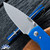 Three Rivers Manufacturing (TRM) Neutron 2, Stonewash 20CV, Royal Blue G10 Scales