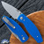 Three Rivers Manufacturing (TRM) Neutron 2, Stonewash 20CV, Royal Blue G10 Scales