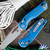 Microtech Standard Issue MSI 210T-10APPMCBL Ram-Lok Polymer Cerakote Blue, Apocalyptic Blade
