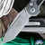 Microtech LUDT Gen 3 1136-12APNC Tanto Apocalyptic Full Serrated Blade, Natural Clear Handle Grip Inlay